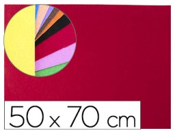 Goma EVA textura toalla Liderpapel 50x70cm. 60g/m² espesor 2mm. rojo